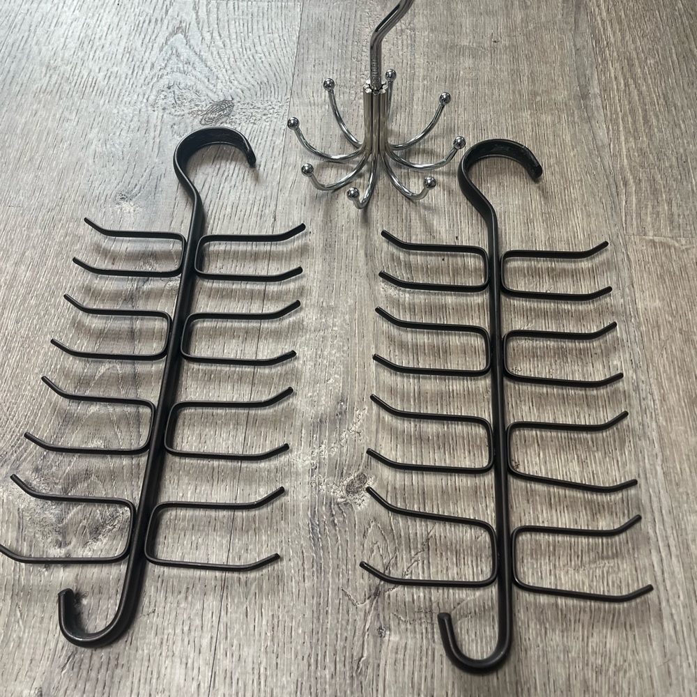 Black Metal Closet Organizer with Hooks